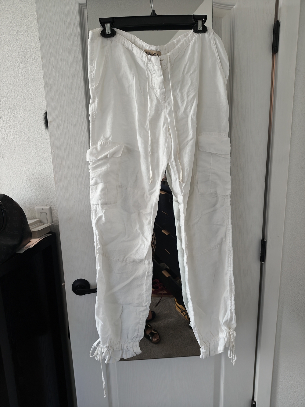 Juicy Couture White Drawstring Cargo Pants
